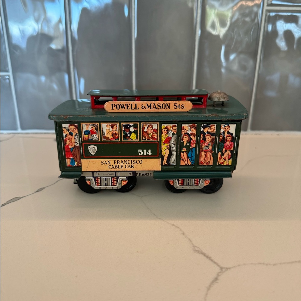 Vintage Litho Traincar Toy